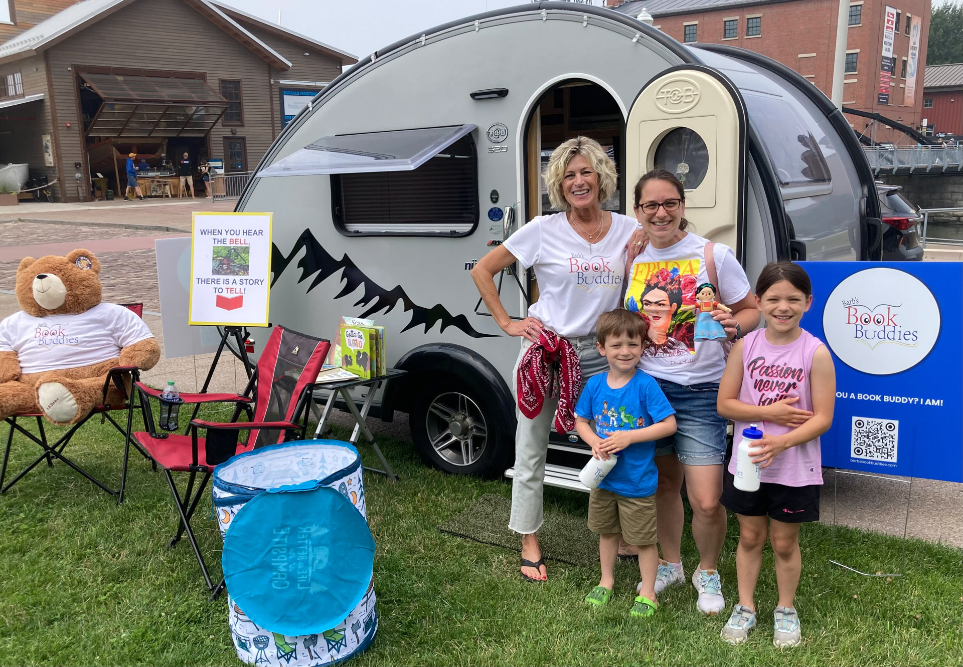 Barb with her buddies at her Campout event